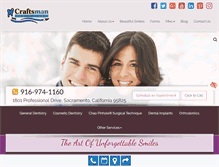 Tablet Screenshot of craftsmandentalcare.com